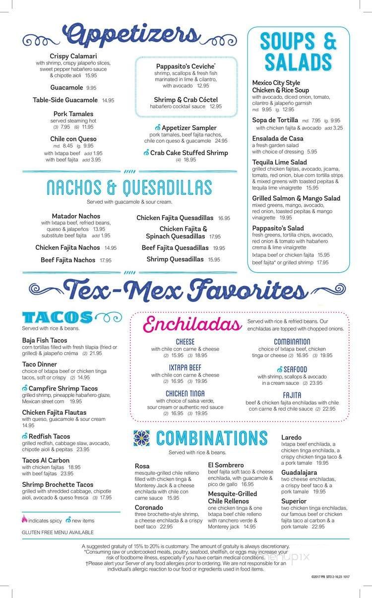 Menu page 1