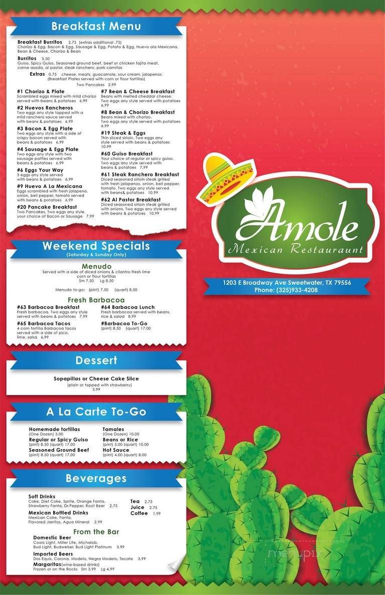Menu page 1