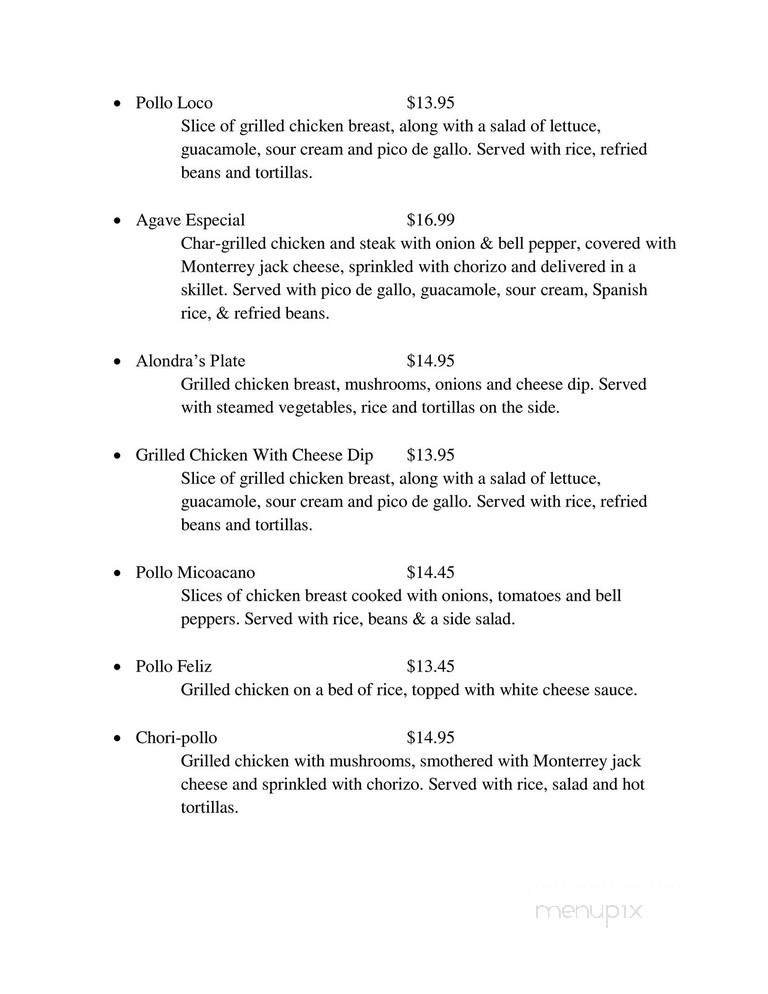 Menu page 10