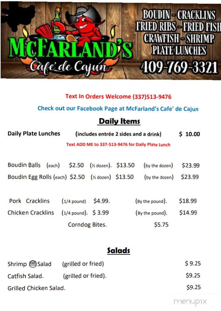 Menu page 1