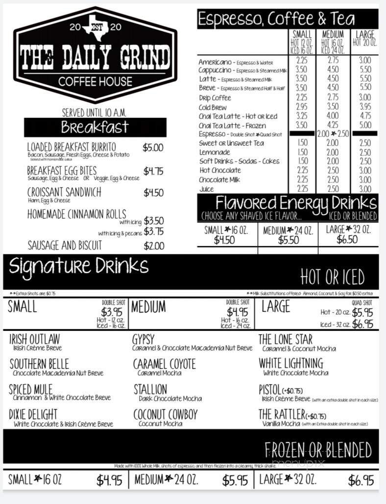 Menu page 1