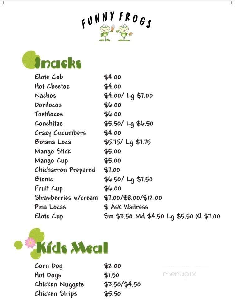 Menu page 1