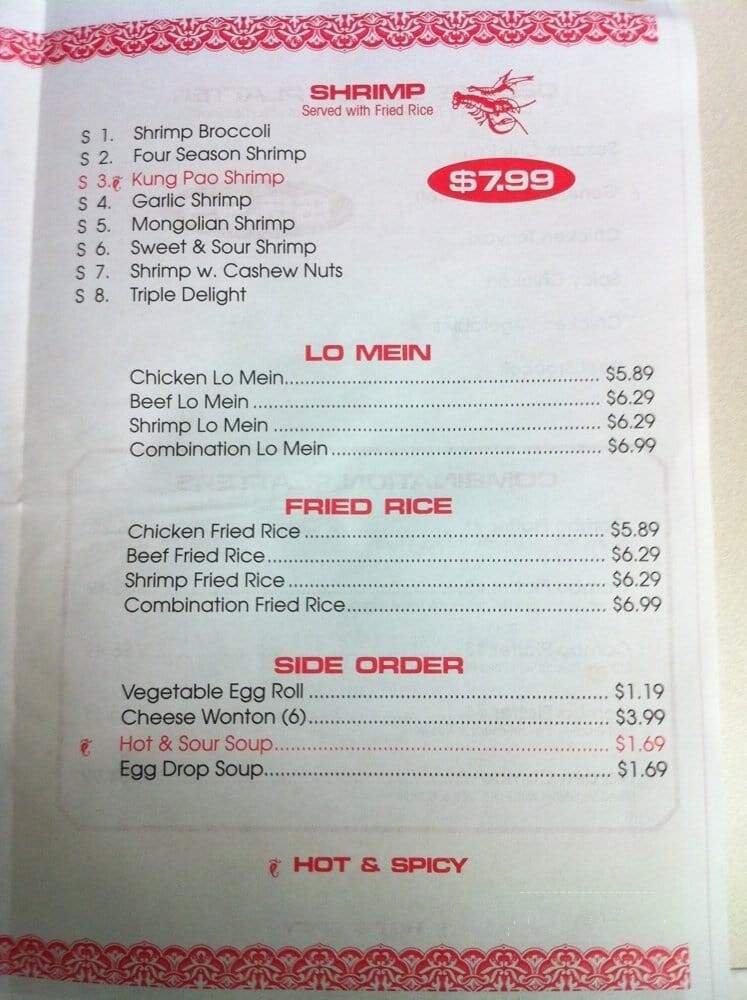 Menu page 1