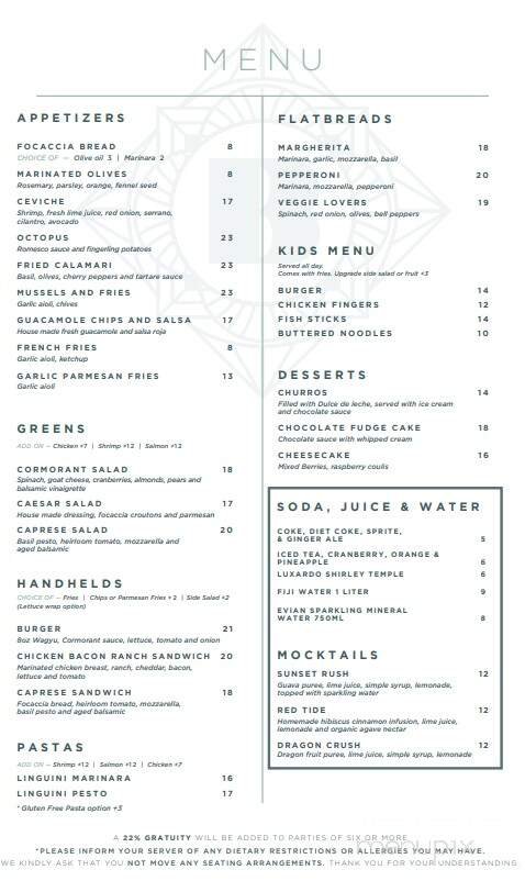 Menu page 1