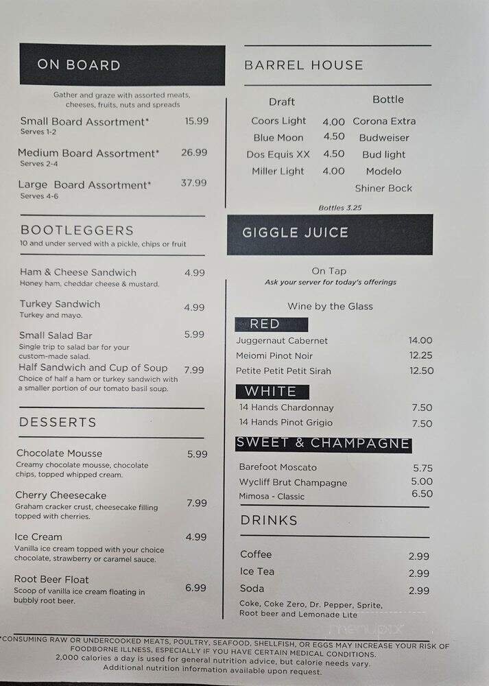 Menu page 1