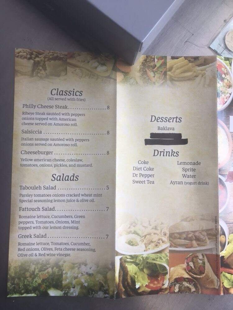 Menu page 1