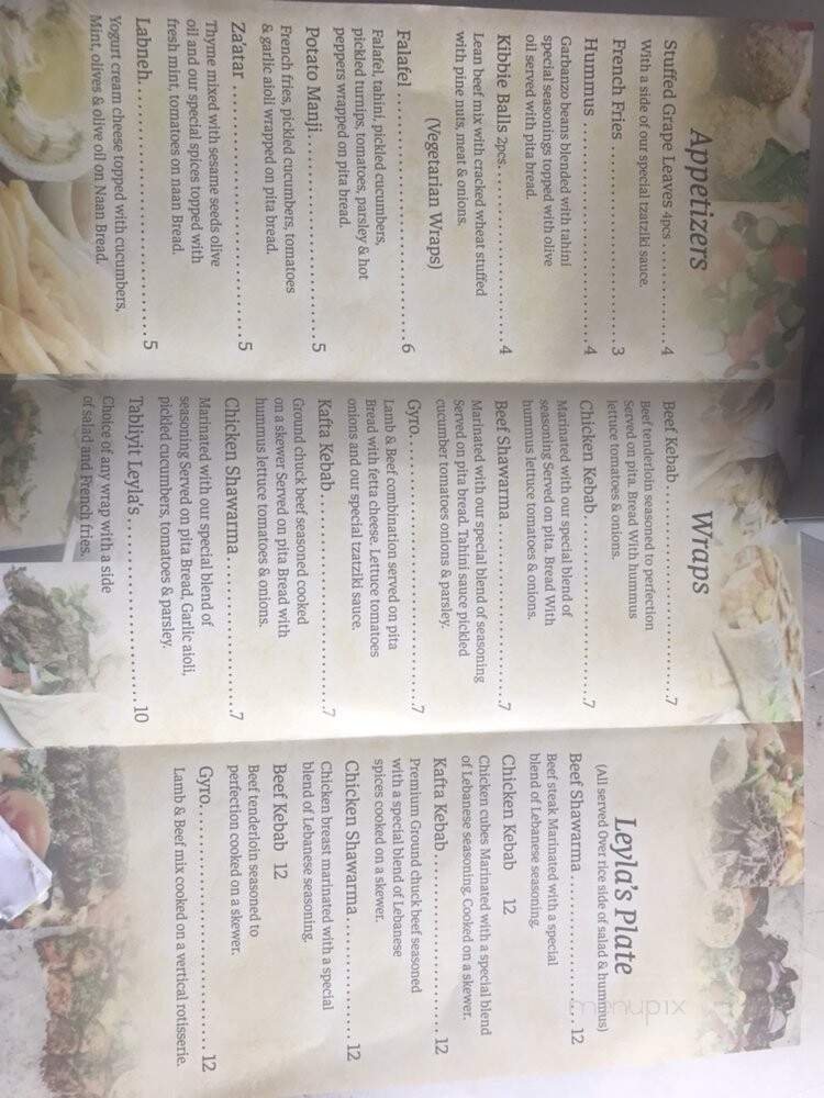 Menu page 2