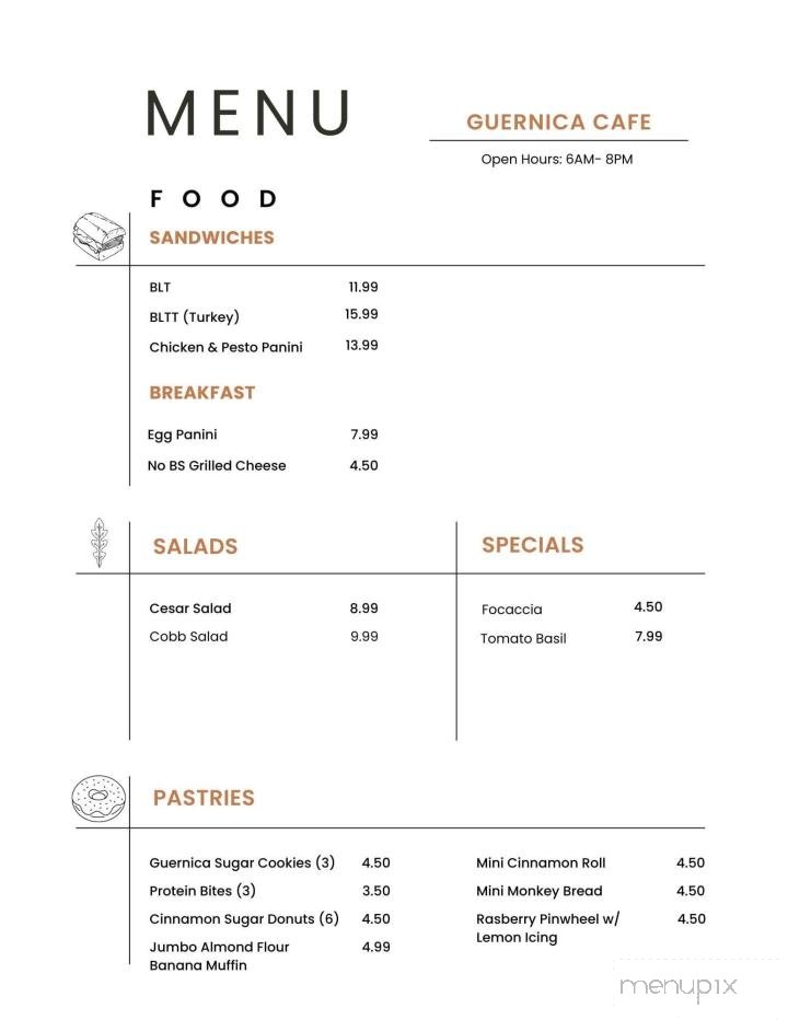 Menu page 1