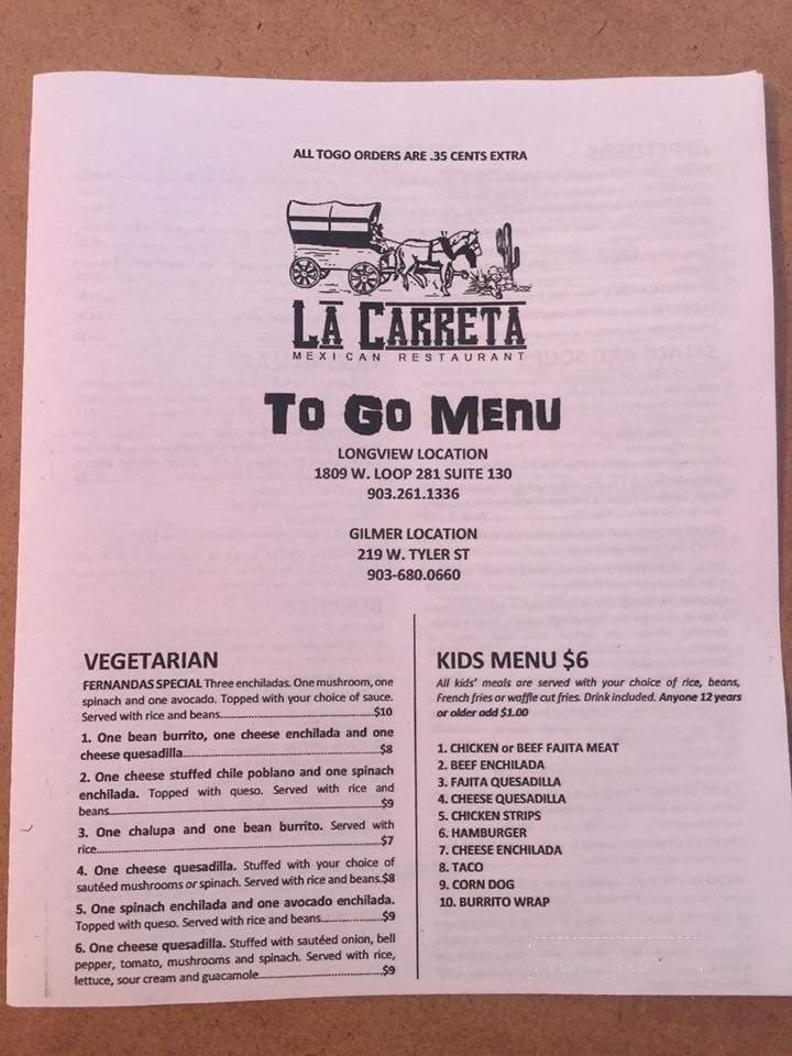 Menu page 1