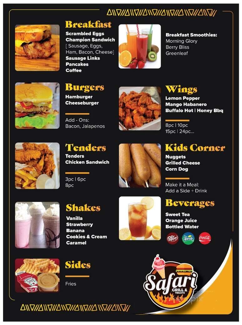 Menu page 1