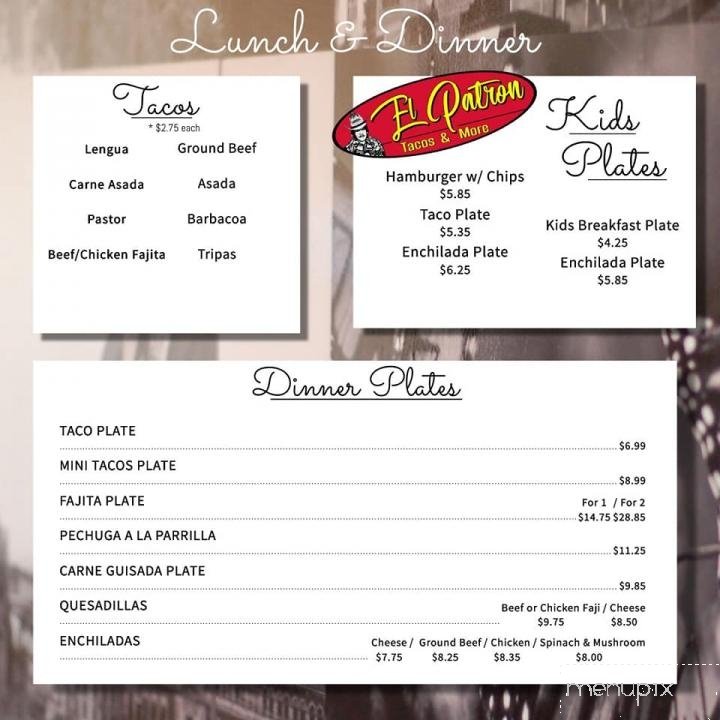 Menu page 1