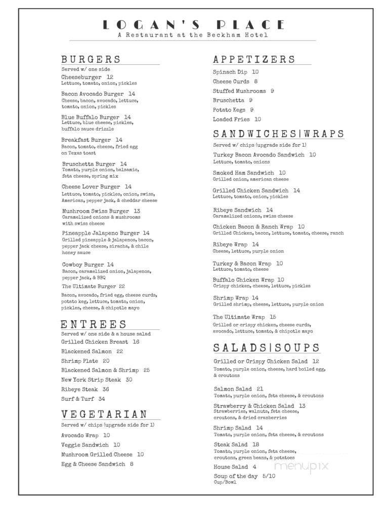 Menu page 1