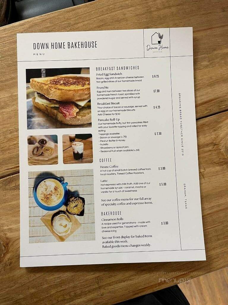 Menu page 1
