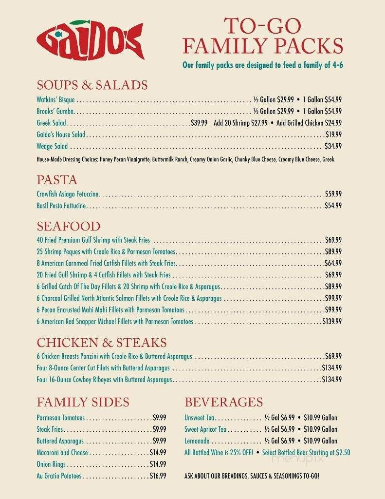 Menu page 1