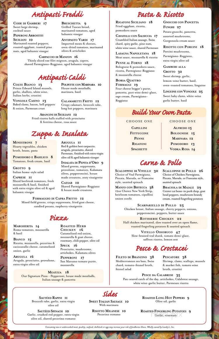 Menu page 1