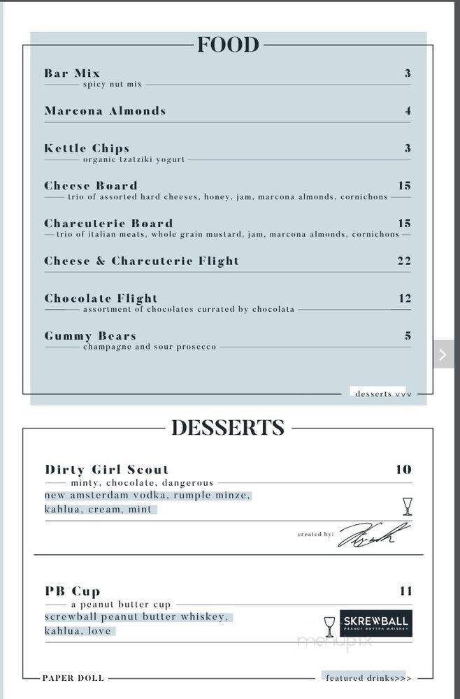 Menu page 1