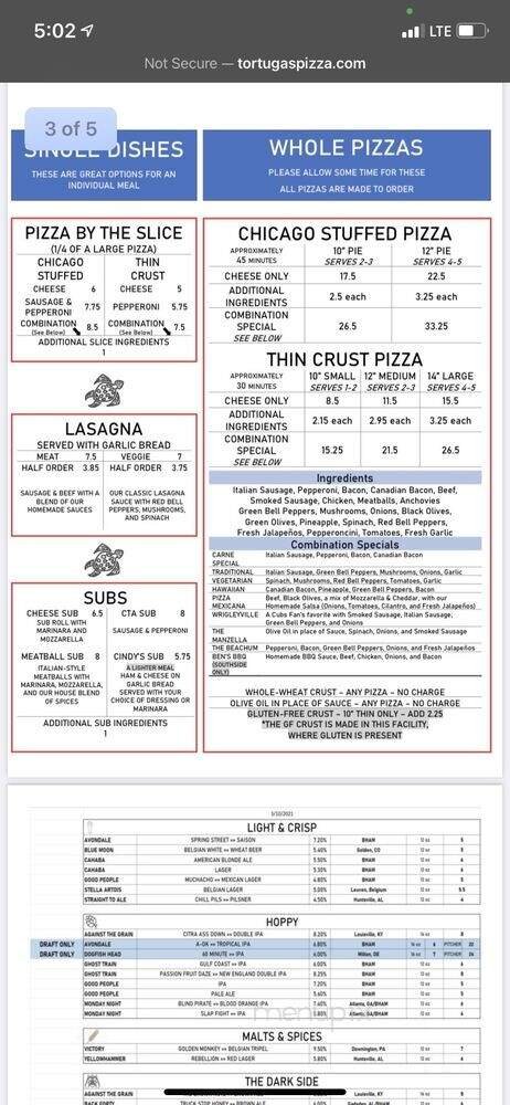 Menu page 3