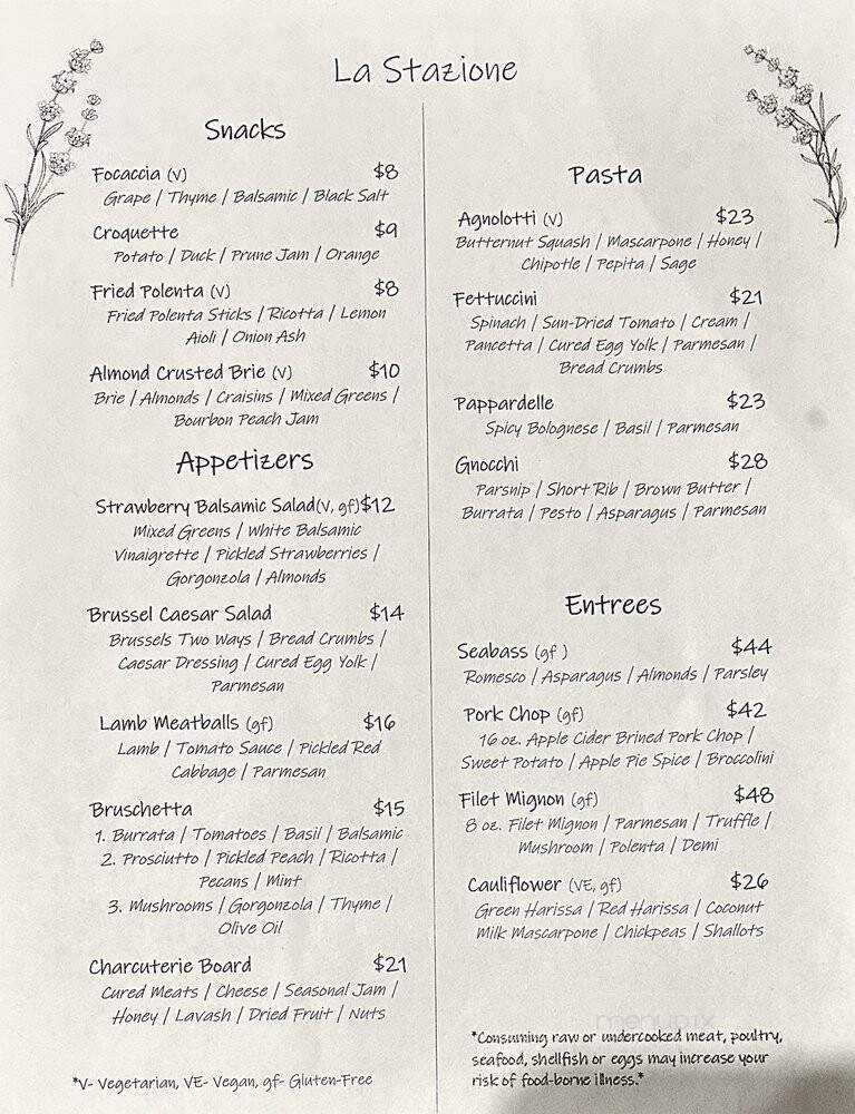 Menu page 1
