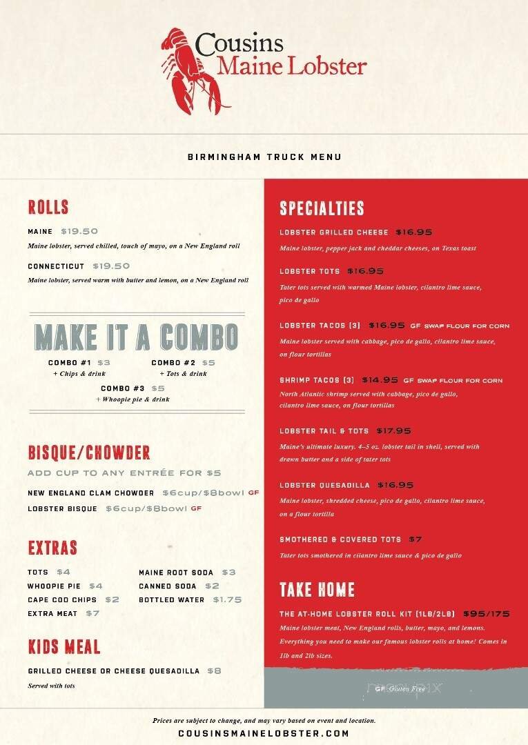 Menu page 2
