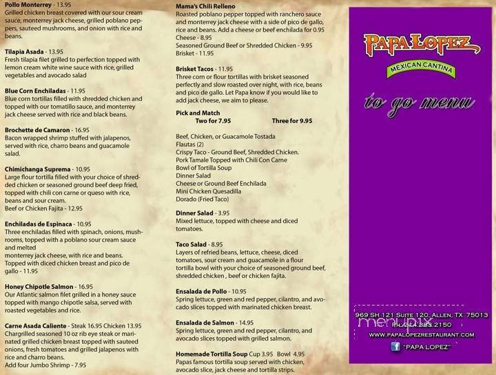 Menu page 2