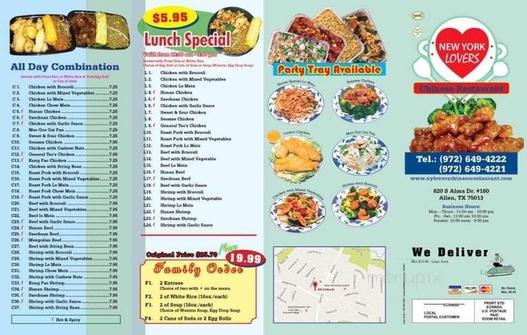 Menu page 1