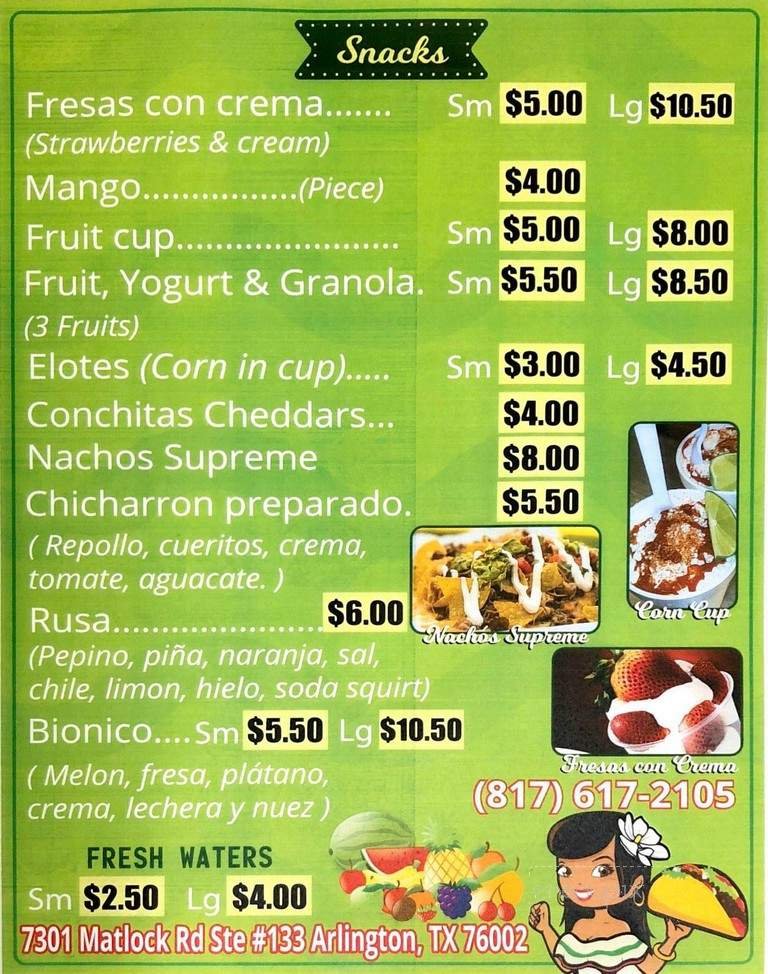 Menu page 1