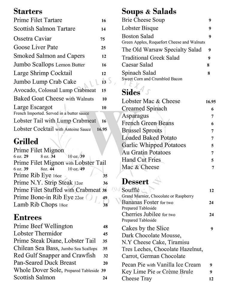 Menu page 2