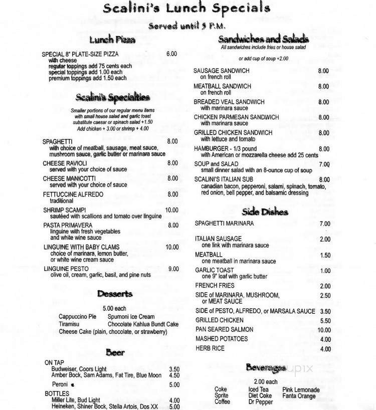 Menu page 1