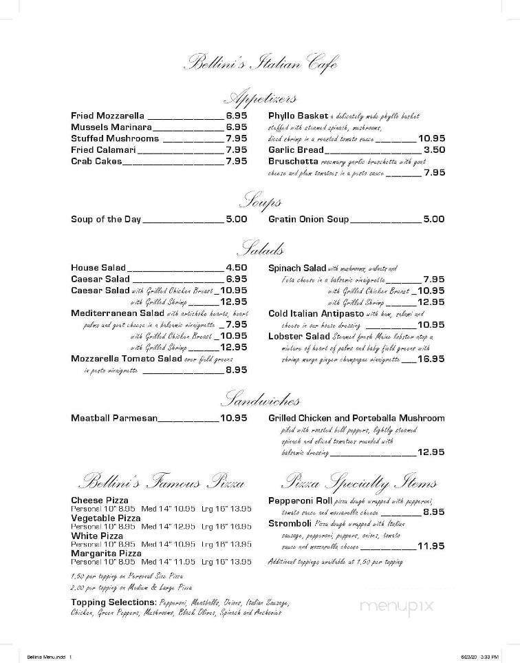 Menu page 1