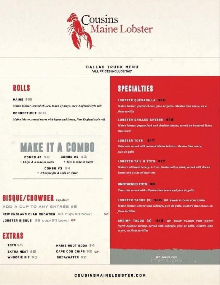 Menu page 1