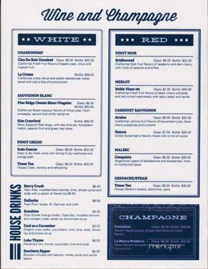 Menu page 1