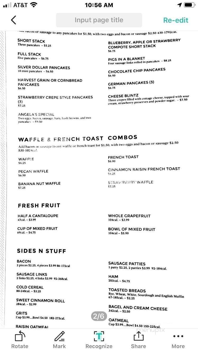 Menu page 1