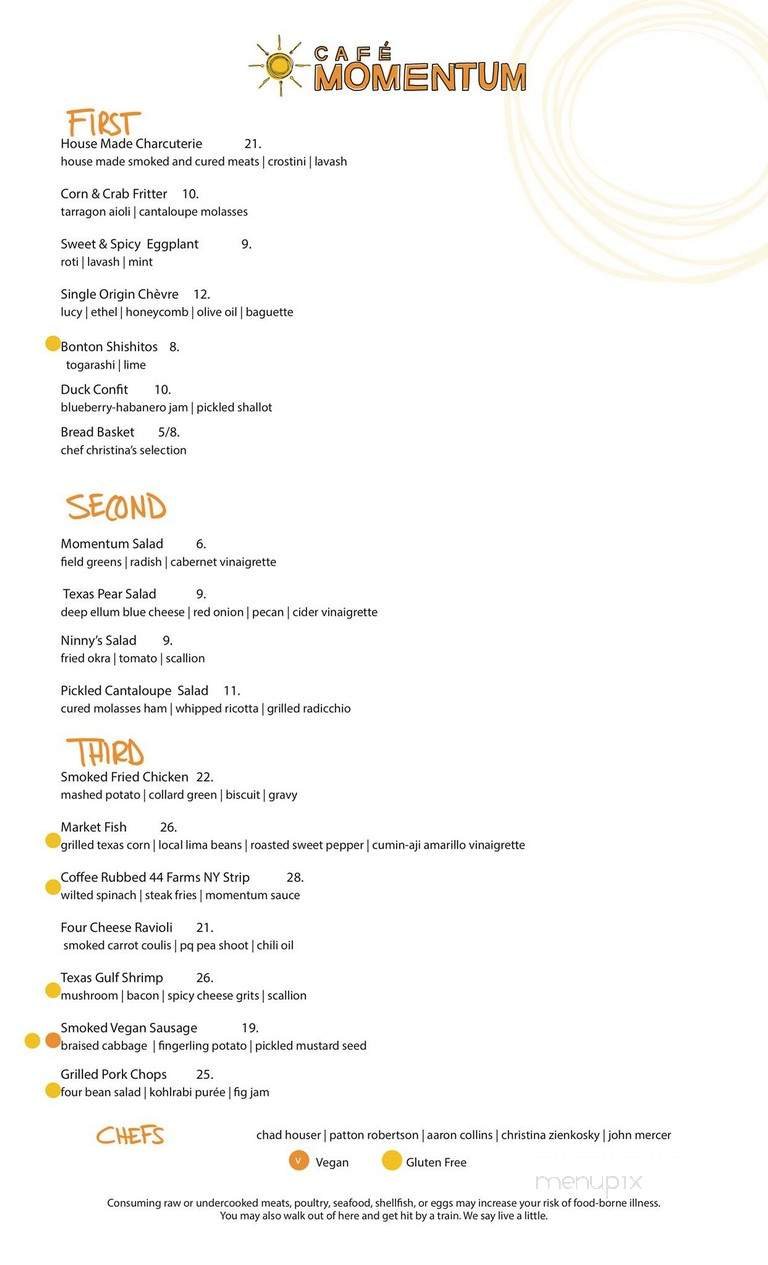 Menu page 1