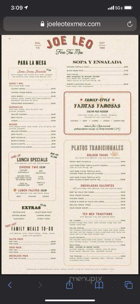 Menu page 2