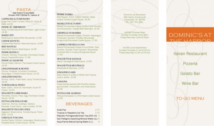 Menu page 2