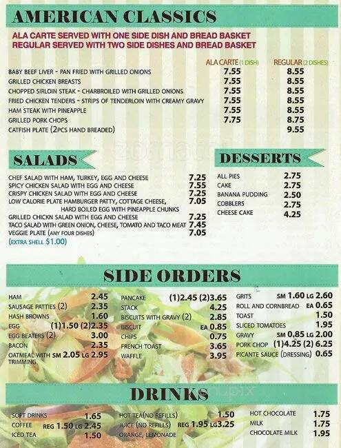 Menu page 1