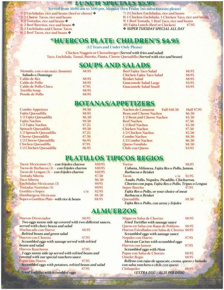 Menu page 2