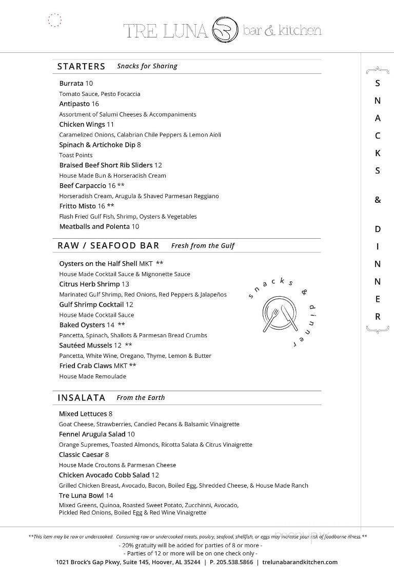 Menu page 1