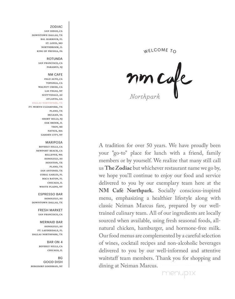 Menu page 1