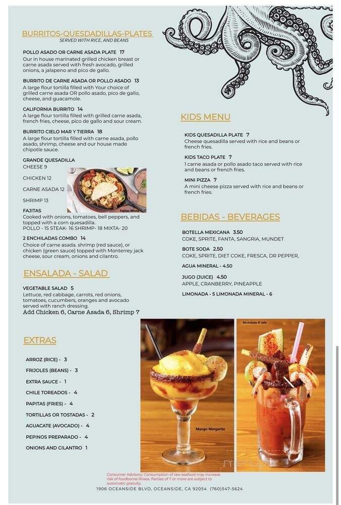 Menu page 1