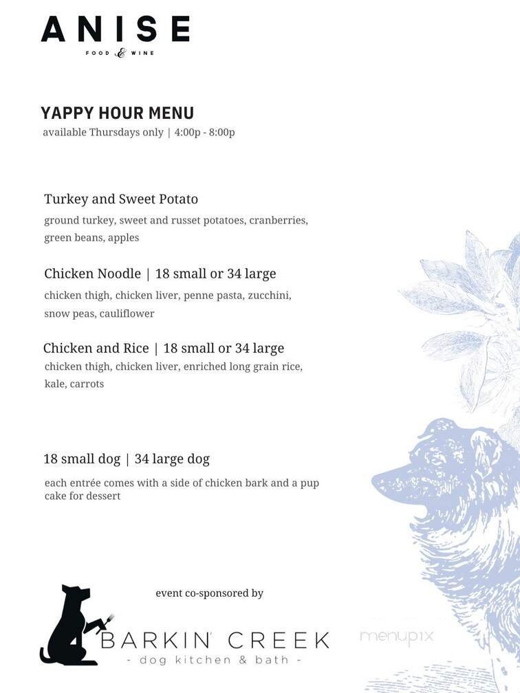 Menu page 1