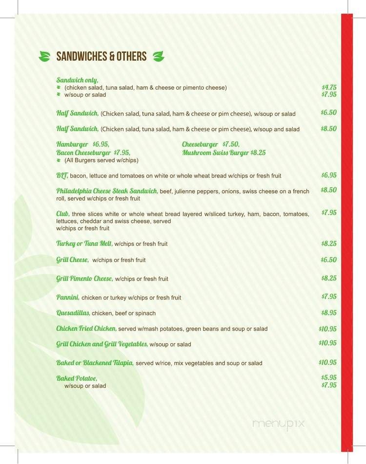 Menu page 1