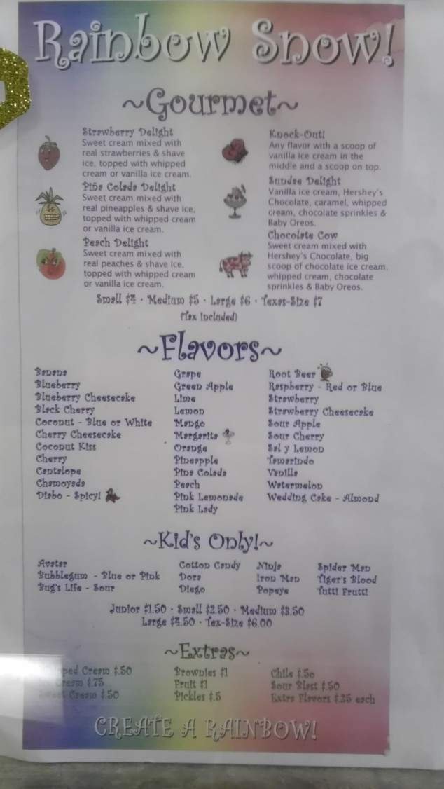Menu page 1