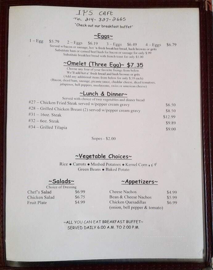 Menu page 2