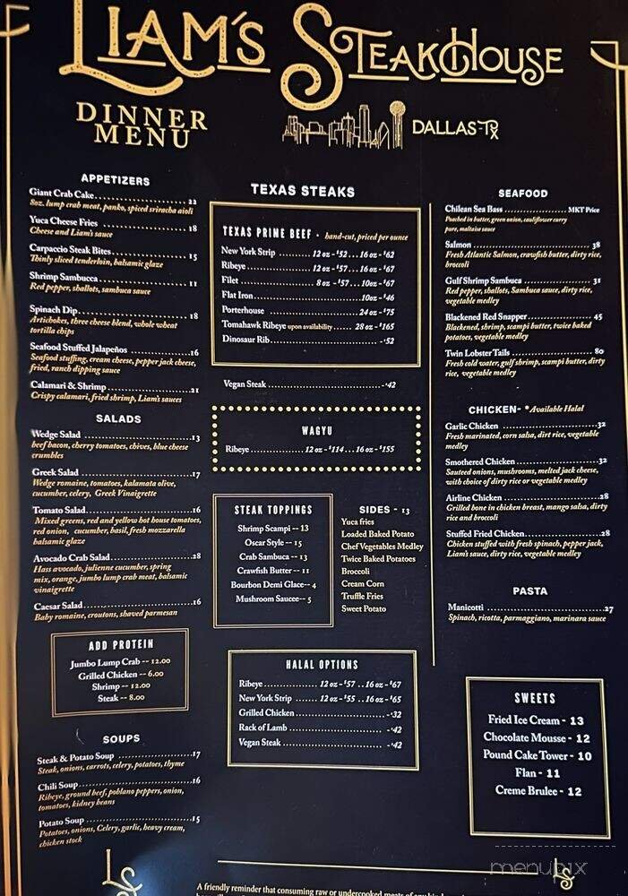 Menu page 1