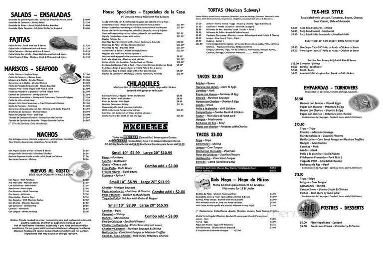 Menu page 1