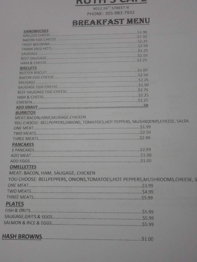 Menu page 1