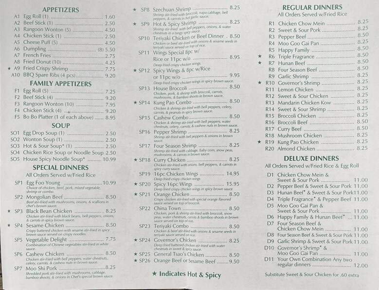Menu page 2