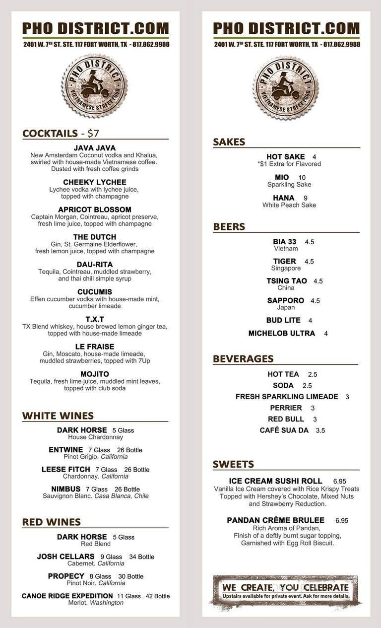 Menu page 1