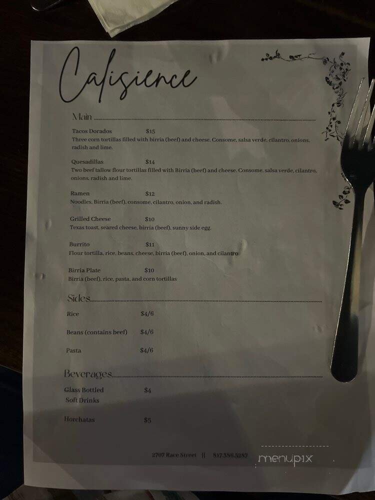 Menu page 1